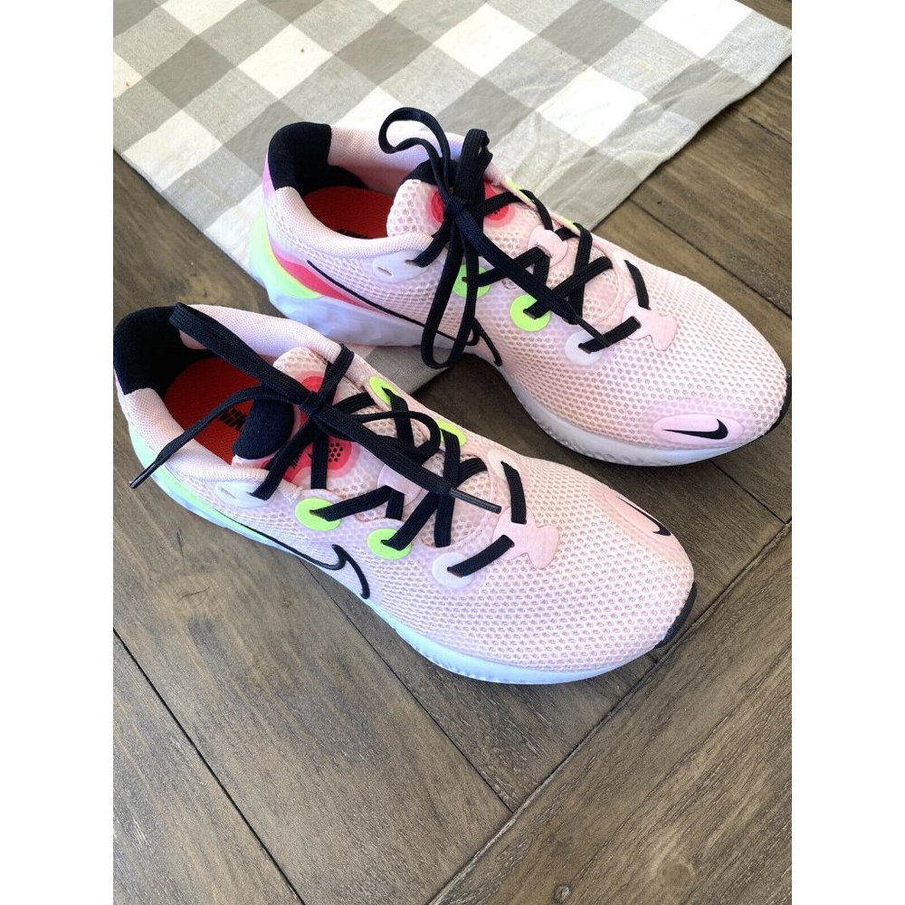Nike Womens Renew Run CW5637-600 Pink Black Running Shoes Sneakers Size 8.5 - Picture 3 of 11